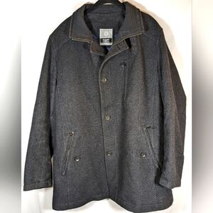 Bugatti Wool Cotton Polyester Winter Jacket Buckle Neck Strap Size XXL(44R)